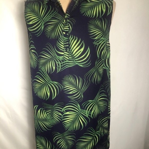 Womens Blue & Green Sleeveless Sheer Dress. Size XXL. - Picture 1 of 5